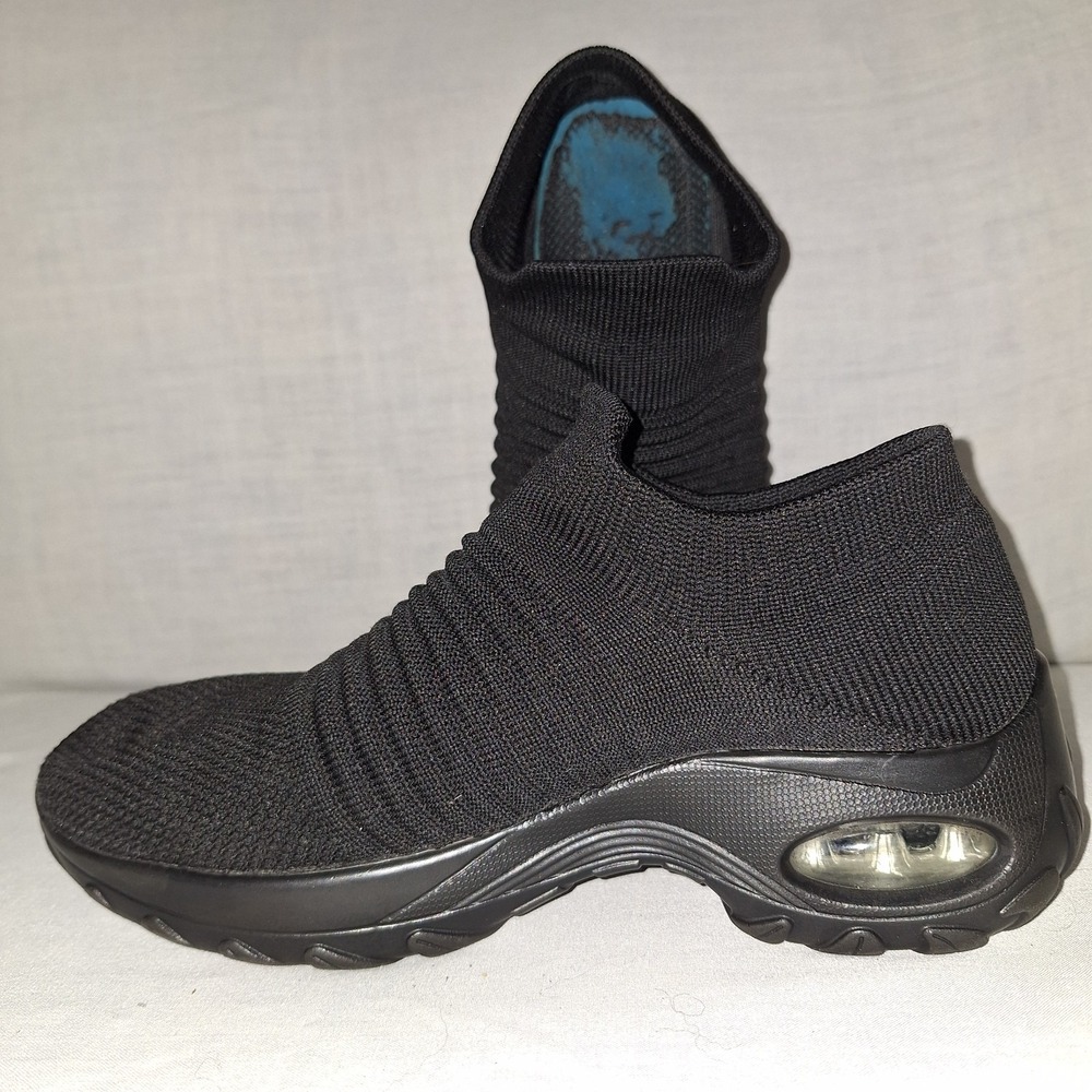 STQ Slip On Breathe Mesh Walking Shoes Women Fashion Sneakers US 8 Black Women's